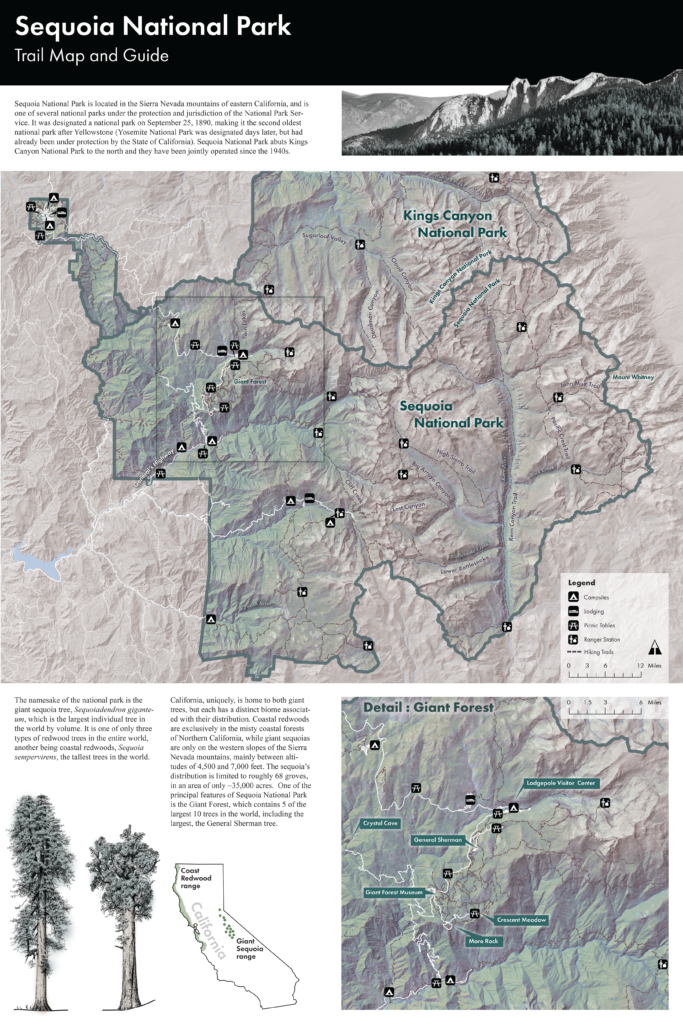 Sequoia National Park: Trail Map and Guide