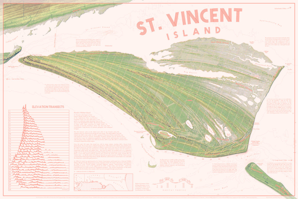 St. Vincent Island relief map