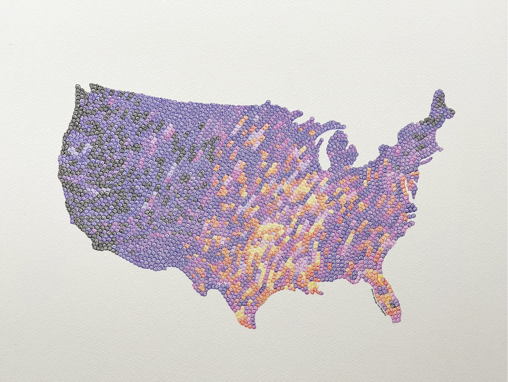Dormidots: Lightning Map hand drawn map