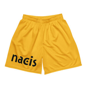 NACIS Unisex Mesh Shorts - Black and Yellow