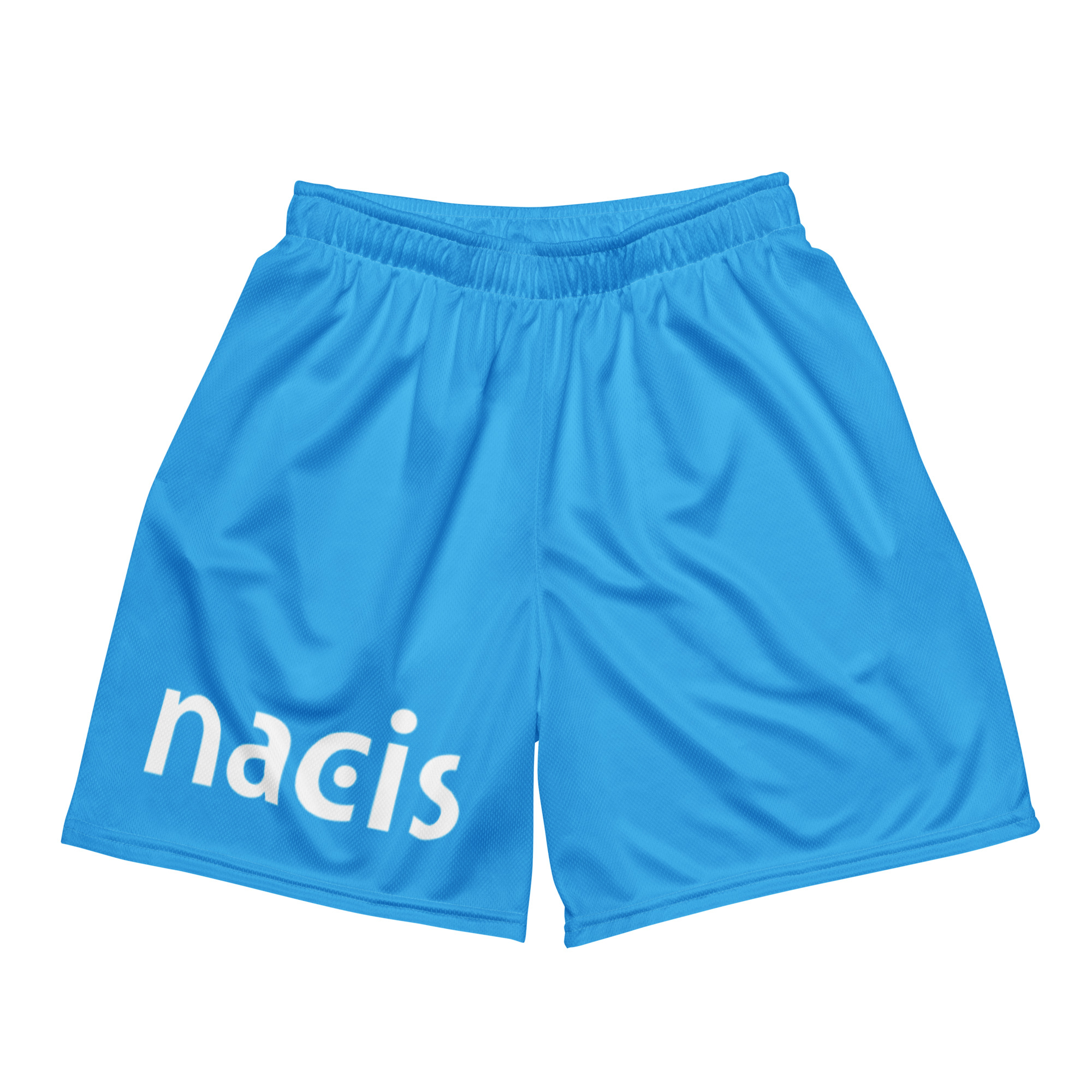 NACIS Unisex Mesh Shorts - Blue and White - Image 2