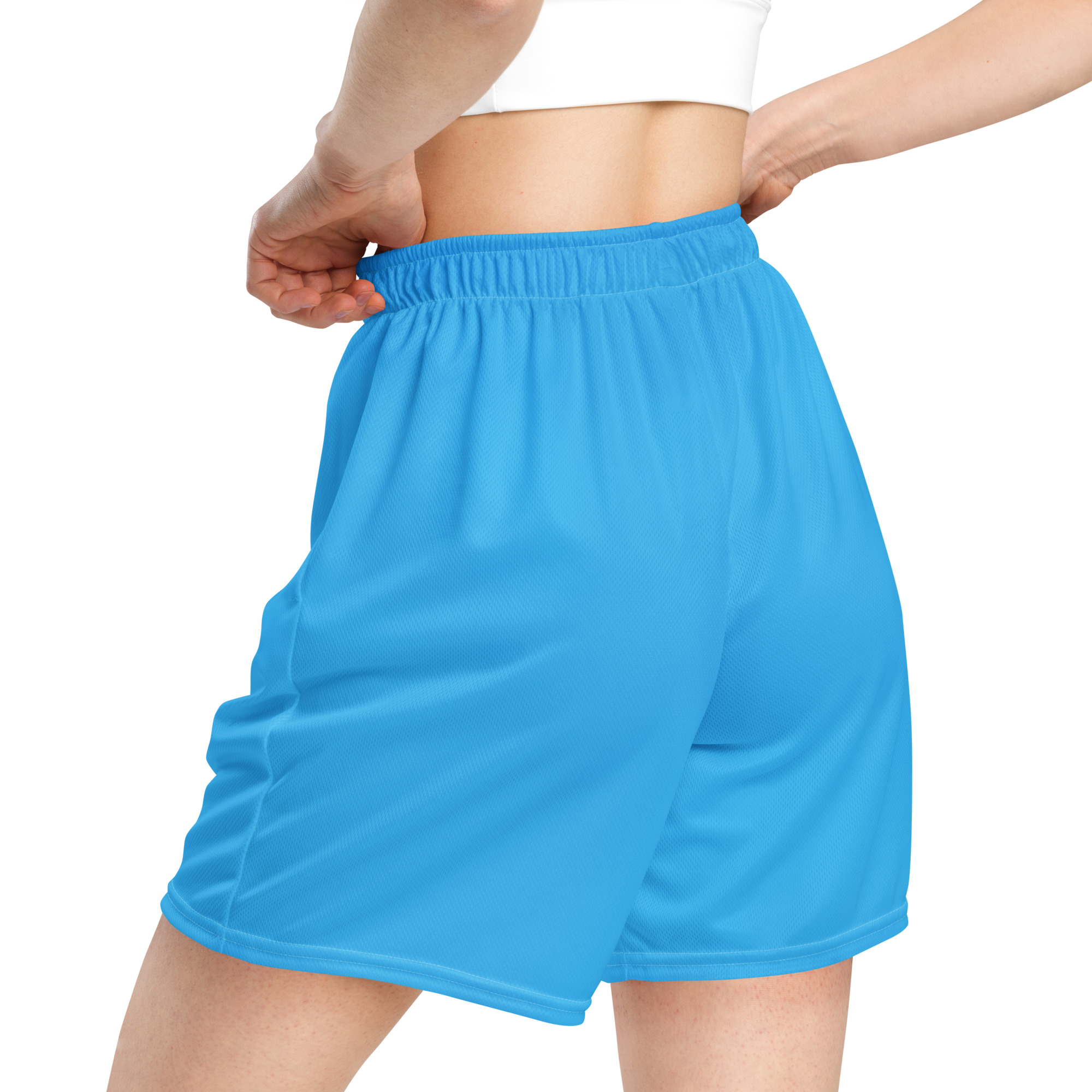 NACIS Unisex Mesh Shorts - Blue and White - Image 4