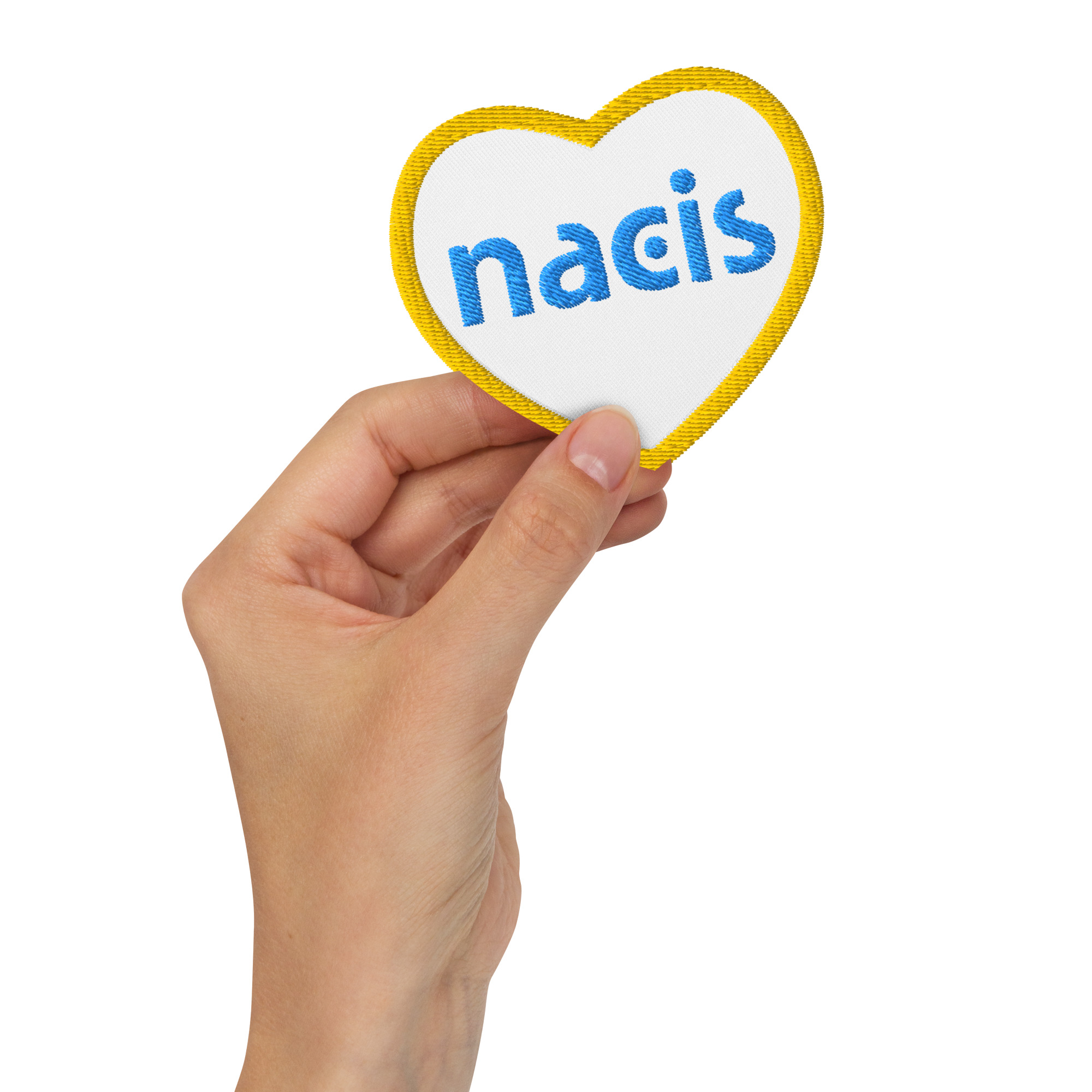 NACIS Heart Patch - Yellow and Blue (Embroidered) - Image 3